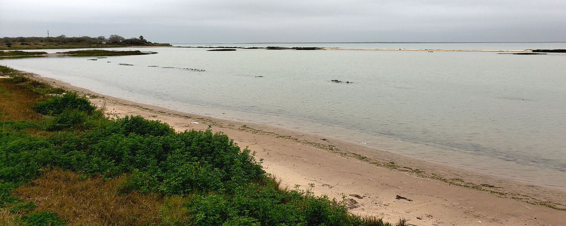 Baffin bay coastline on cloudy day