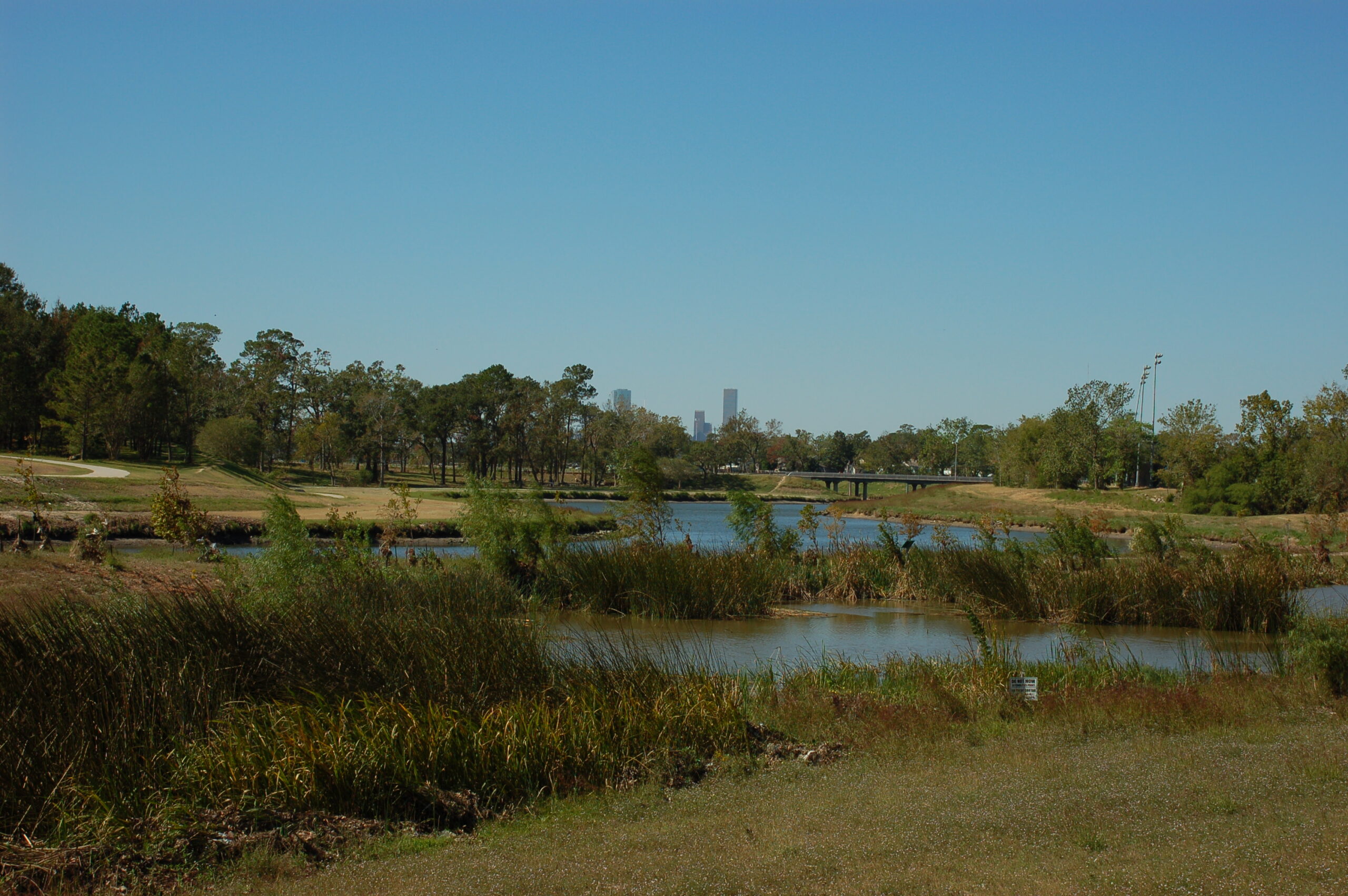 Picture of bayou and bridge in Houston