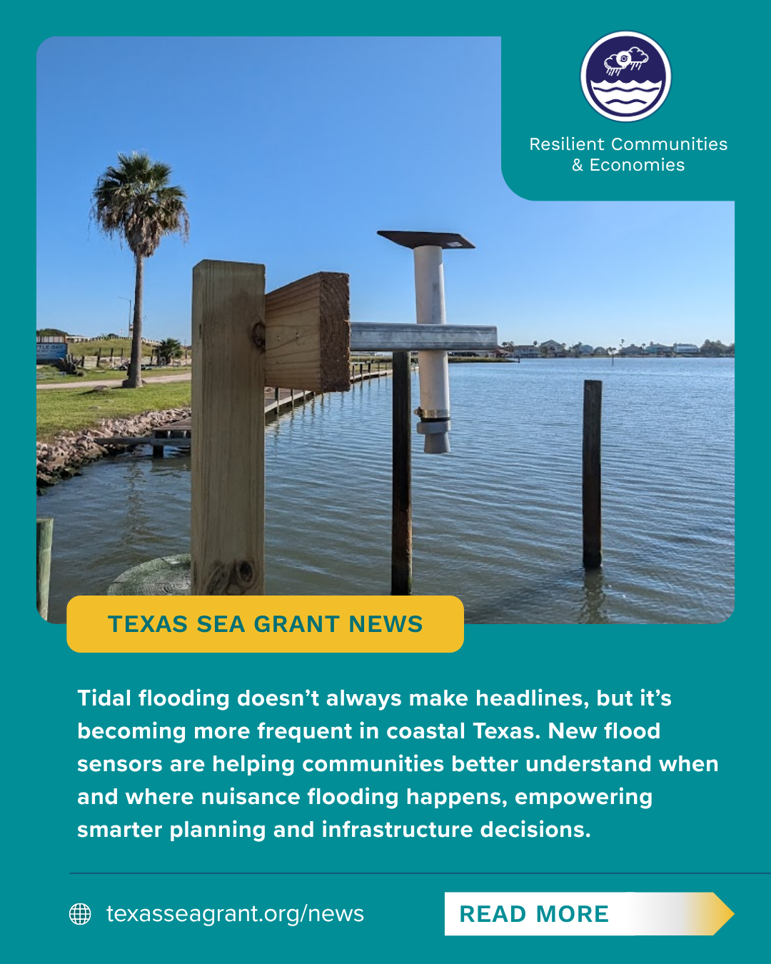 Water level sensor at Rockport's Little Bay