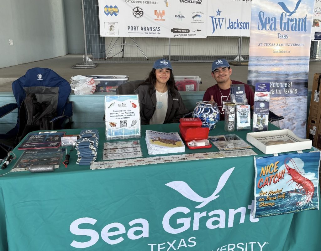 Rebecca and Adam attending the Deep sea round up fishing tournament.