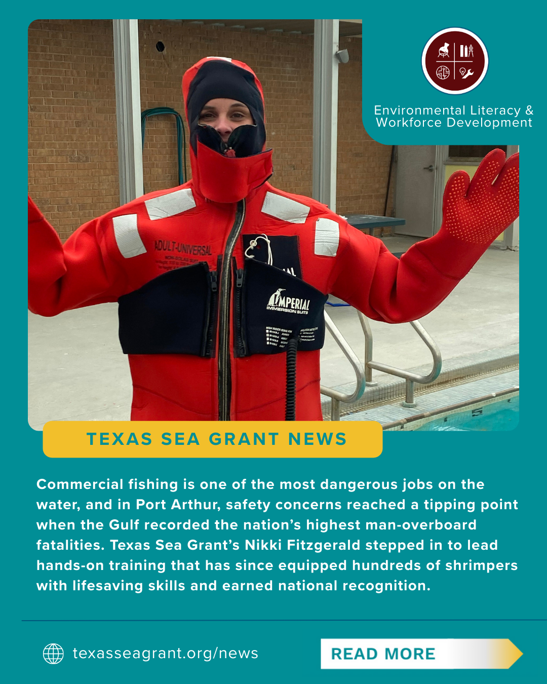 Nikki Fitzgerald demonstrating hands on safety training