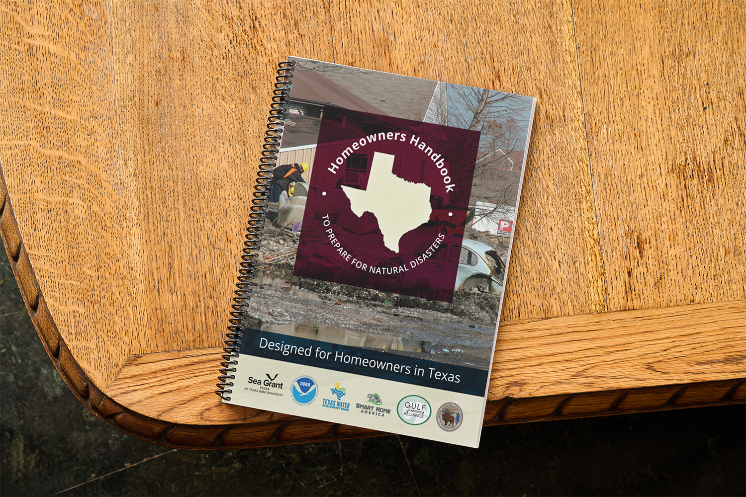 Texas Homeowner's Handbook to prepare for natural coastal hazards sitting on table